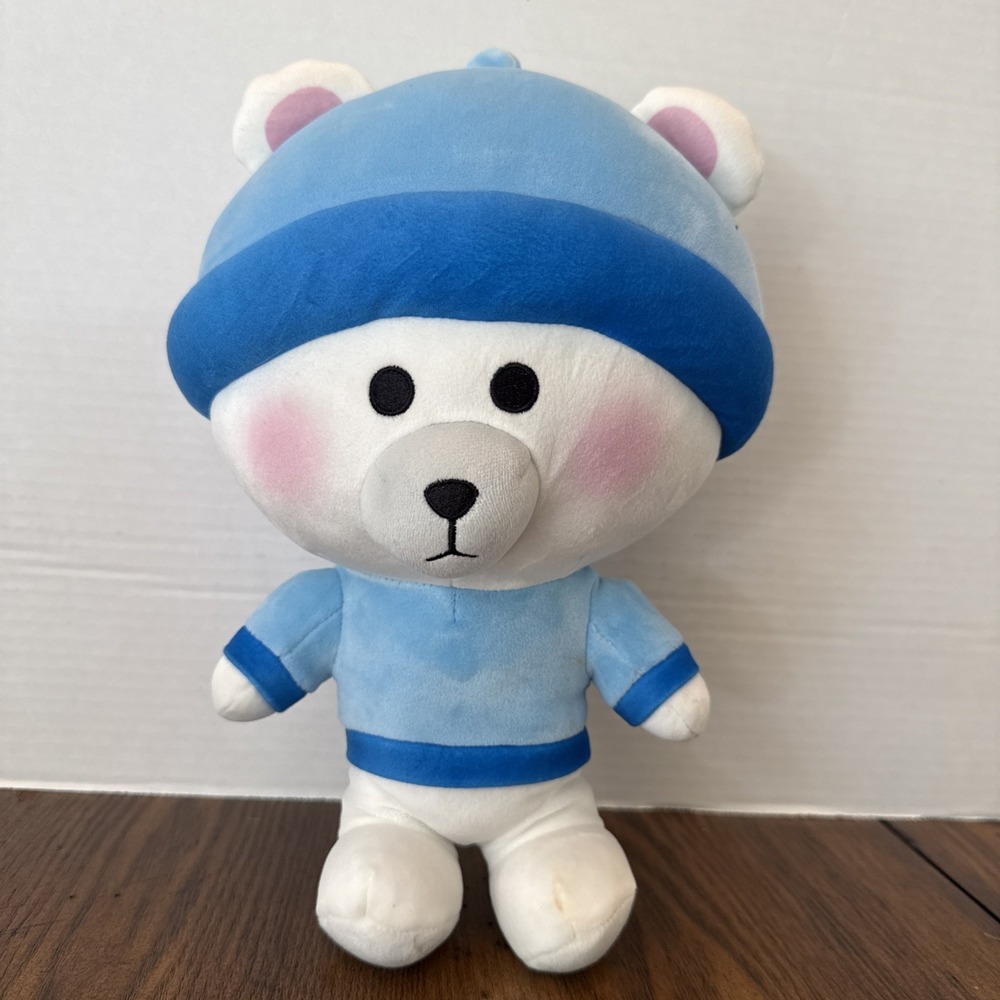 Moriah Elizabeth Guys & Gals 12" Plush ALFRED POLAR BEAR Blue Beanie Stuffed Toy